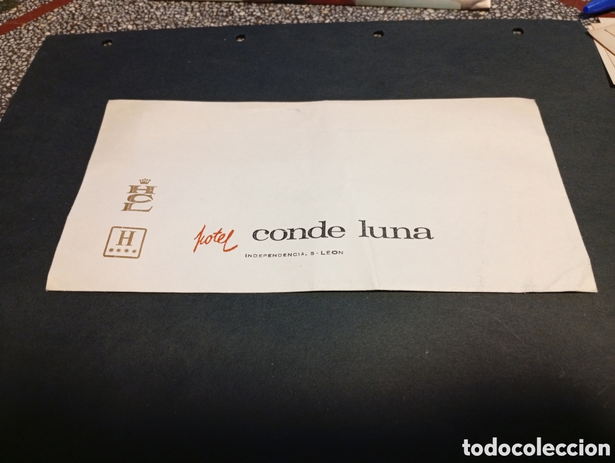 Otros Art&iacute;culos de Coleccionismo en Papel: Sobre Hotel Conde Luna, Le&oacute;n