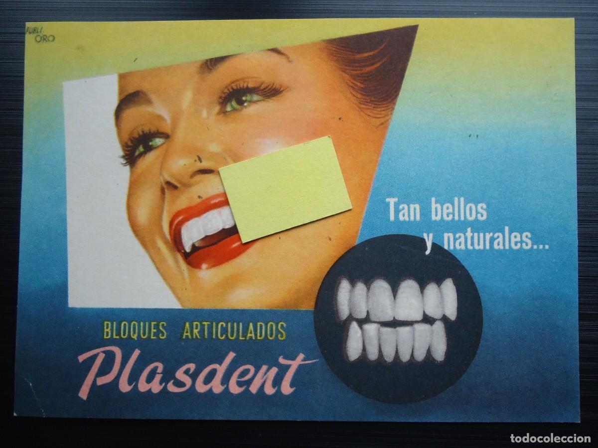 Otros Art&iacute;culos de Coleccionismo en Papel: publicidad vintage dientes plasdent dentista boca dental dentadura farmacia medicina endodoncia