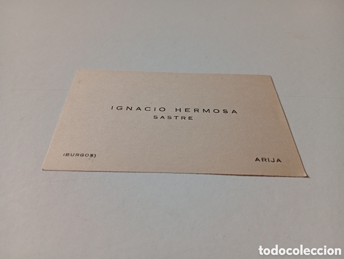 Otros Art&iacute;culos de Coleccionismo en Papel: Tarjeta visita Ignacio Hermosa,sastre,ARIJA, Burgos
