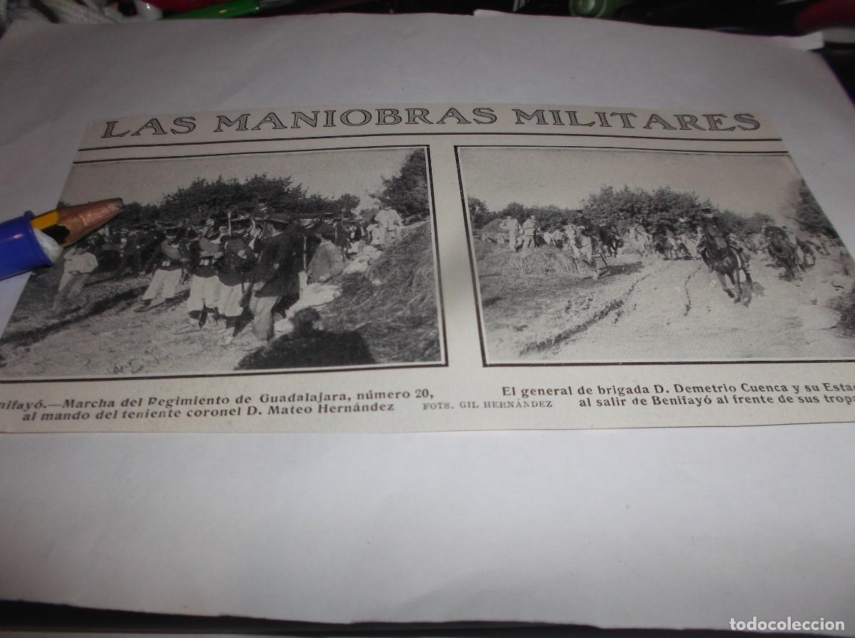 Otros Art&iacute;culos de Coleccionismo en Papel: RECORTE 1906.- BENIFAY&Oacute;(VALENCIA)REGIMIENTO DE GUADALAJARA N&ordm; 20 TENIENTE CORONEL D.MATEO HERN&Aacute;NDEZ