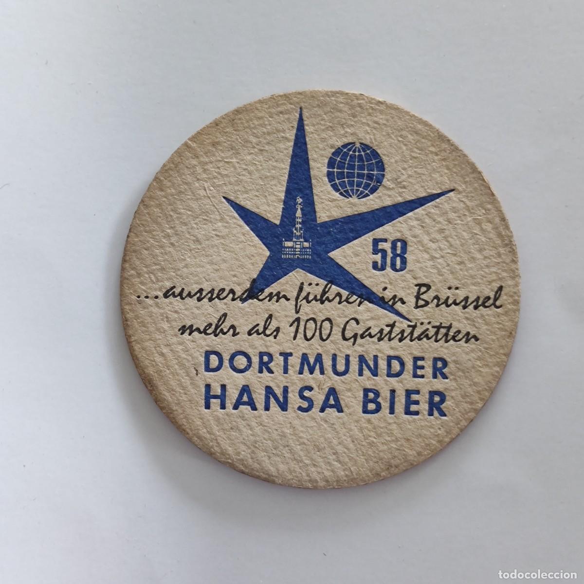 Otros Art&iacute;culos de Coleccionismo en Papel: POSAVASOS - DORTMUNDER HANSA BIER - BRUSELL BELGICA 1958 - CERVEZA
