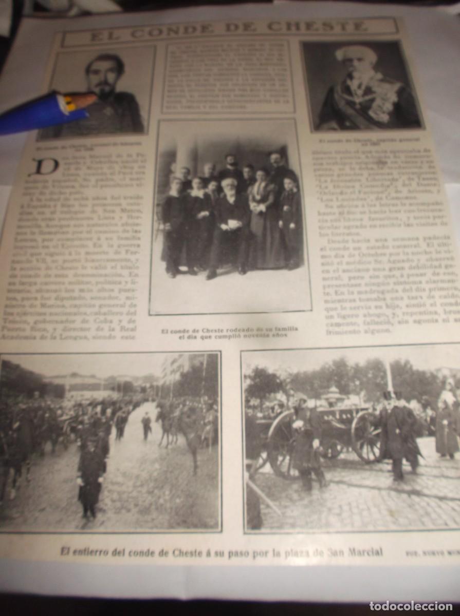 Otros Art&iacute;culos de Coleccionismo en Papel: RECORTE A&Ntilde;O 1906(MADRID) EL ENTIERRO DEL CONDE DE CHESTE &Aacute; SU PASO POR LA PLAZA DE SAN MARCIAL