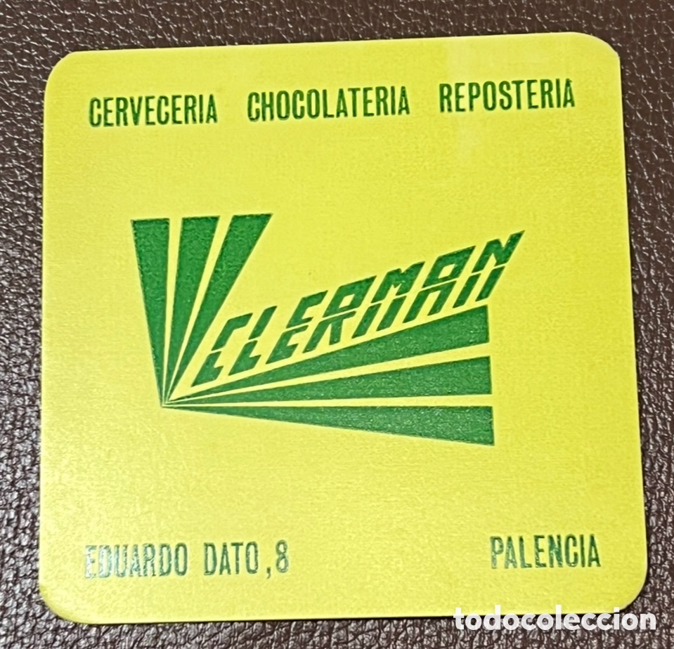 Otros Art&iacute;culos de Coleccionismo en Papel: Posavasos. VELERMAN Cerveceria, Chocolater&iacute;a, Reposter&iacute;a. Palencia. A&ntilde;os 70.