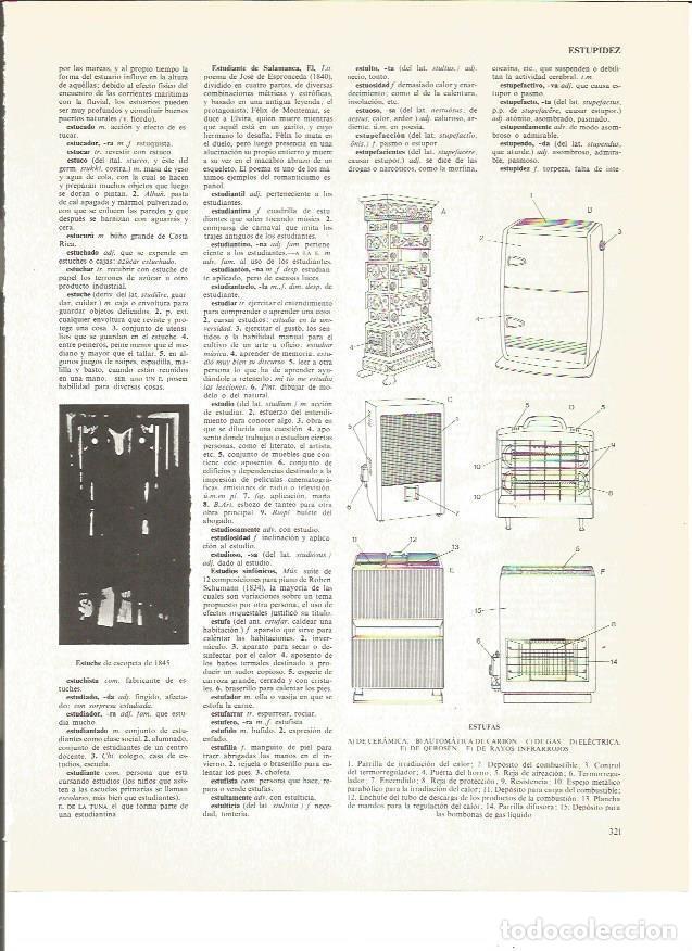 Otros art&iacute;culos de coleccionismo en papel: LAMINA V00850: Tipos y partes de estufas - VVAA