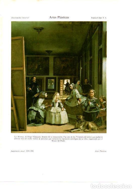 Otros art&iacute;culos de coleccionismo en papel: LAMINA ESPASA 38626: Las Meninas, por Diego de Velazquez - Varios