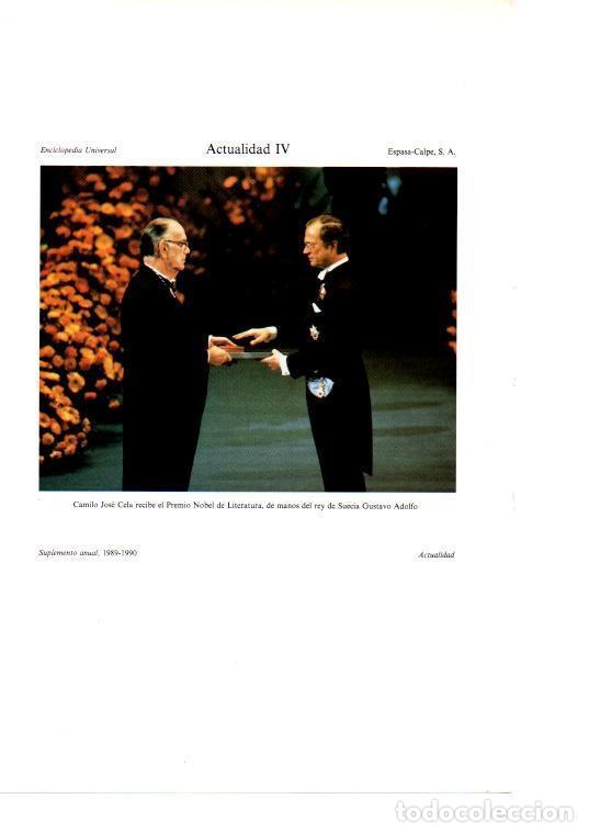 Sammelleidenschaft Andere Papierartikel: LAMINA ESPASA 38619: Camilo Jose Cela recibiendo el Premio Nobel - Varios