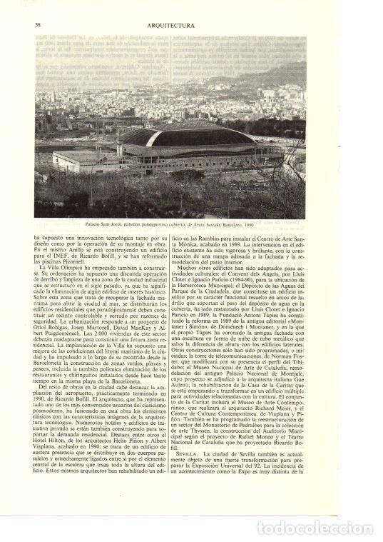 Altri oggetti di carta: LAMINA ESPASA 38621: Palacio Sant Jordi en Barcelona - Varios