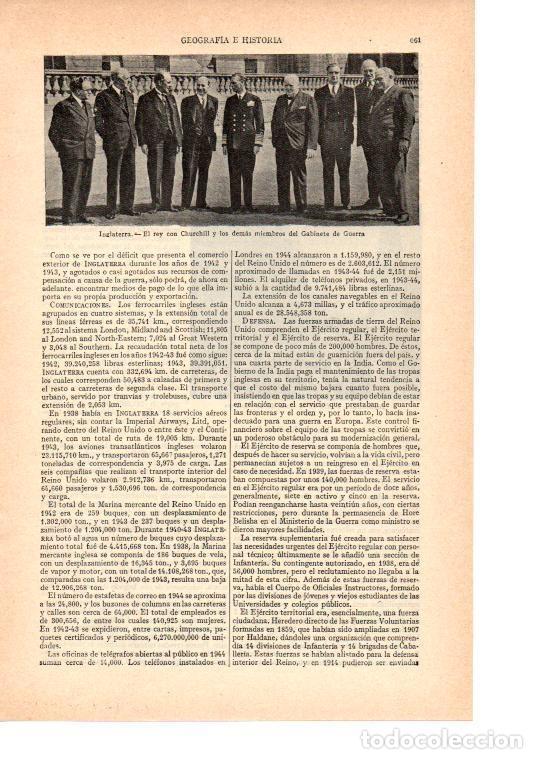 Otros art&iacute;culos de coleccionismo en papel: LAMINA ESPASA 38507: El rey de Inglaterra con Churchill y los ministros de Guerra - Varios