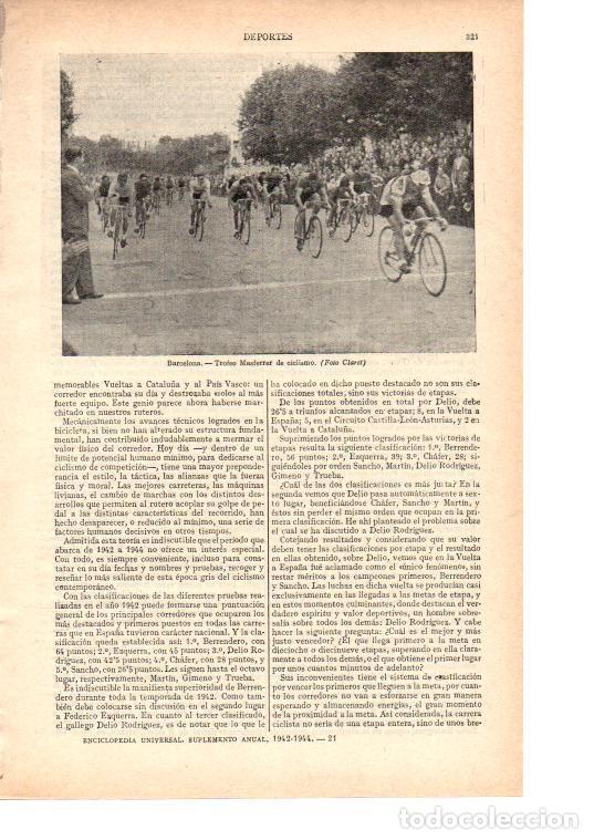 Otros Art&iacute;culos de Coleccionismo en Papel: LAMINA ESPASA 38454: Trofeo Masferrer de ciclismo, Barcelona - Varios