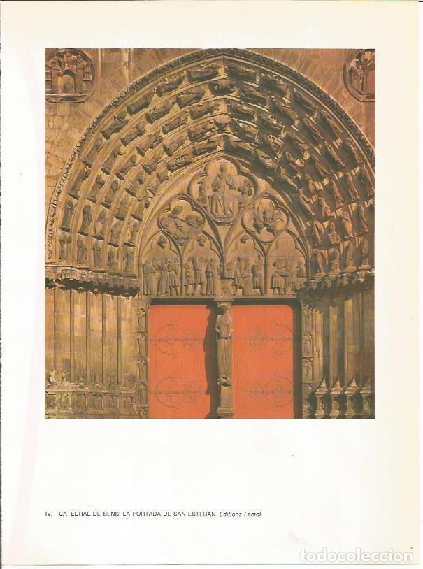 Sammelleidenschaft Andere Papierartikel: LAMINA 27737: Portada de San Esteban de la catedral de Sens, Francia - Jean Baudry