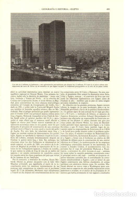 Altri oggetti di carta: LAMINA ESPASA 38681: Vista parcial de El Cairo, Egipto - Varios