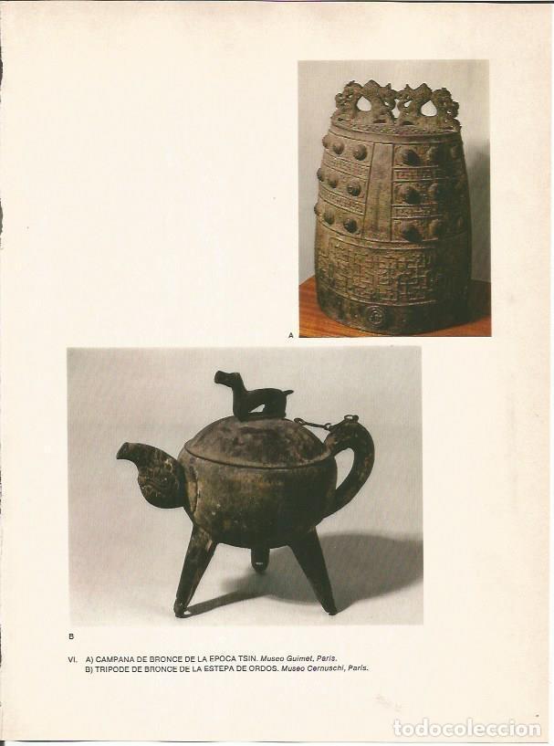Otros art&iacute;culos de coleccionismo en papel: LAMINA 27568: Campana de la epoca Tsin y tripode de la estepa de Ordos, China - Raymonde de Gans