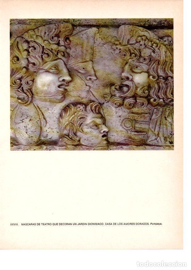 Otros art&iacute;culos de coleccionismo en papel: LAMINA 27817: Mascaras decorativas de la Casa de los Amores de Pompeya - Raymonde de Gans