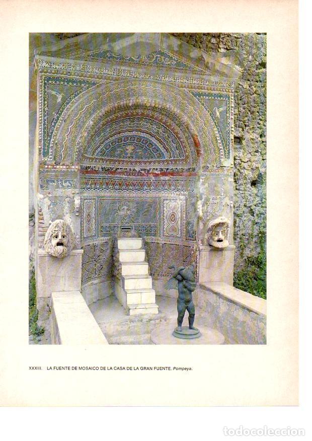 Otros art&iacute;culos de coleccionismo en papel: LAMINA 27822: Fuente del Mosaica de la Casa de la Gran Fuente, Pompeya - Raymonde de Gans