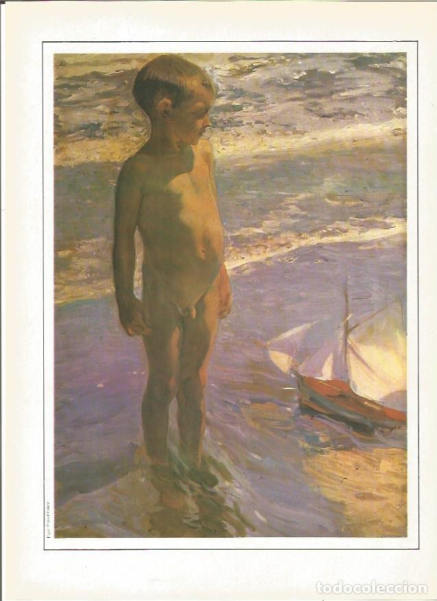 Otros art&iacute;culos de coleccionismo en papel: LAMINA V01377: Ni&ntilde;o con barquito por Joaquin Sorolla - VVAA