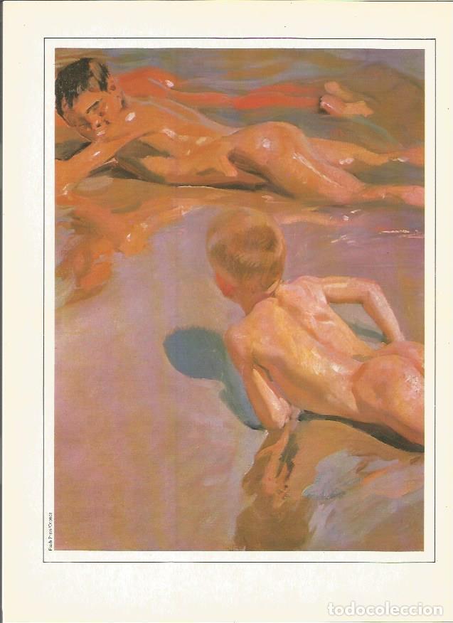 Otros art&iacute;culos de coleccionismo en papel: LAMINA V01349: Ni&ntilde;os en la playa por Joaquin Sorolla - VVAA