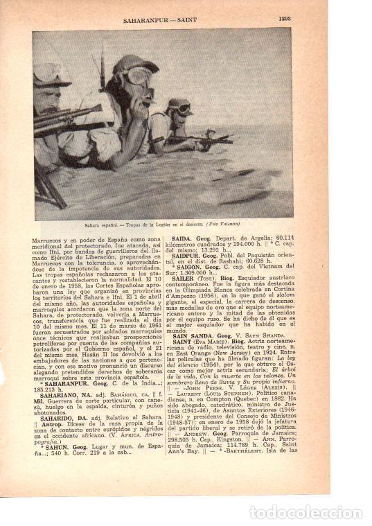 Otros art&iacute;culos de coleccionismo en papel: LAMINA 38838: Tropas de la Legion en el Sahara - VVAA