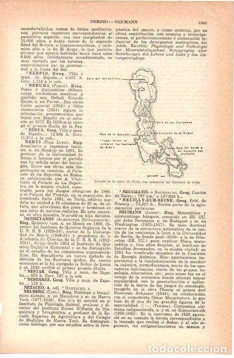 Otros art&iacute;culos de coleccionismo en papel: LAMINA 38787: Croquis de la cueva de Nerja - VVAA