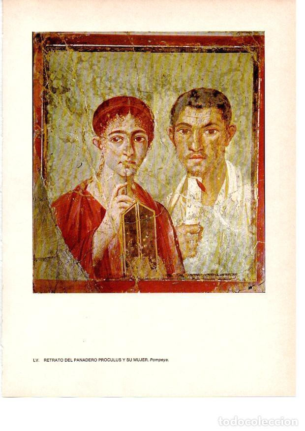 Otros art&iacute;culos de coleccionismo en papel: LAMINA 27844: Retrato del panadero Proculus y su mujer. Pompeya - Raymonde de Gans