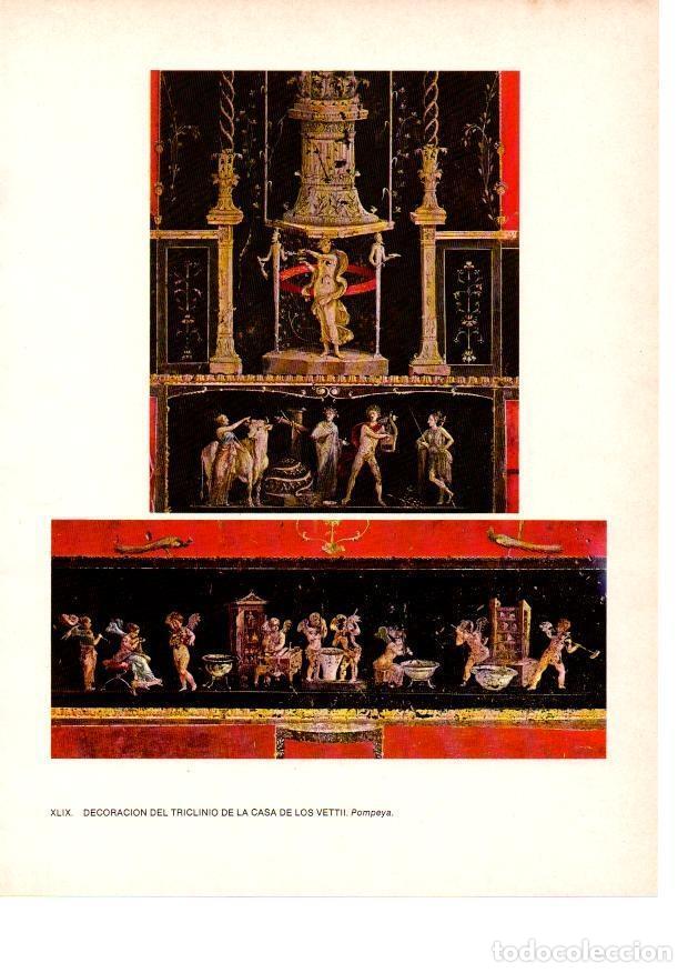 Otros art&iacute;culos de coleccionismo en papel: LAMINA 27838: Decoracion del Triclinio de la Casa de los Vetti en Pompeya - Raymonde de Gans