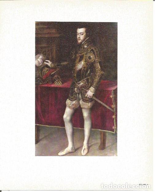 Otros art&iacute;culos de coleccionismo en papel: LAMINA V02098: Felipe II por Tiziano - Varios