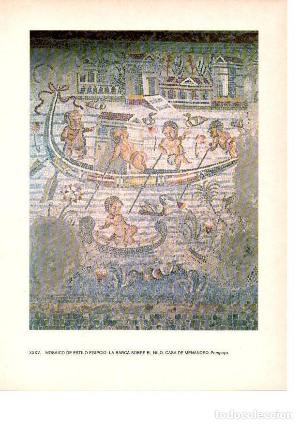 Otros art&iacute;culos de coleccionismo en papel: LAMINA 27824: Mosaico de la barca sobre el Nilo. Casa de Menandro. Pompeya - Raymonde de Gans