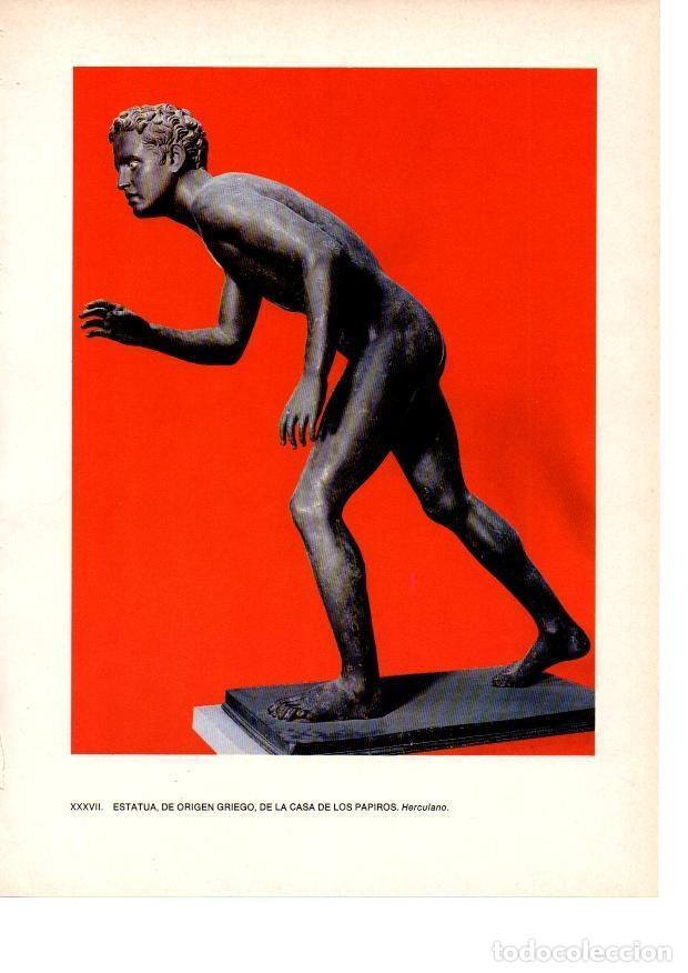 Otros art&iacute;culos de coleccionismo en papel: LAMINA 27826: Estatua de la Casa de los Papiros. Pompeya - Raymonde de Gans