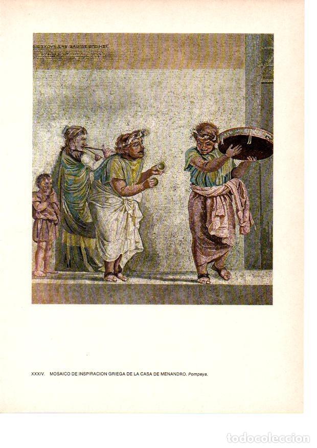 Otros art&iacute;culos de coleccionismo en papel: LAMINA 27823: Mosaico de la Casa de Menandro de Pompeya - Raymonde de Gans