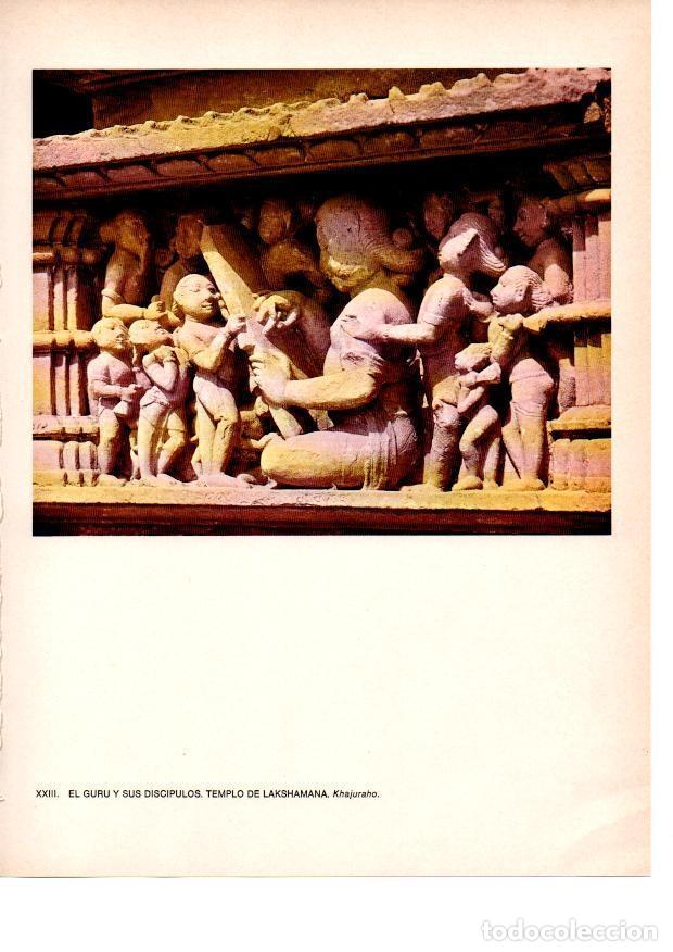 Sammelleidenschaft Andere Papierartikel: LAMINA 28037: Guru y sus discipulos, Templo de Lakshamana, Khajuraho - Raymonde de Gans