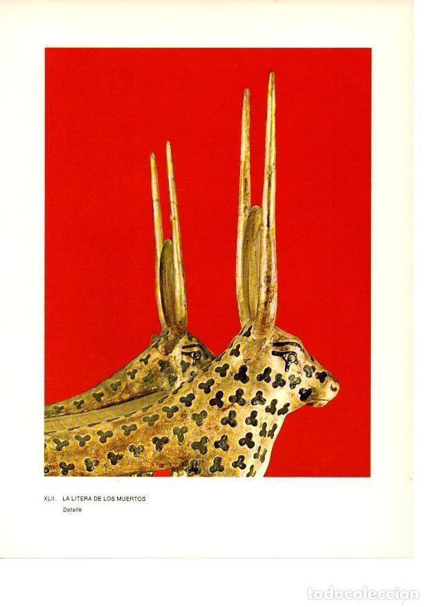 Otros Art&iacute;culos de Coleccionismo en Papel: LAMINA 27944: Detalle de la litera de los muertos de la tumba de Tutankhamon - Raymonde de Gans