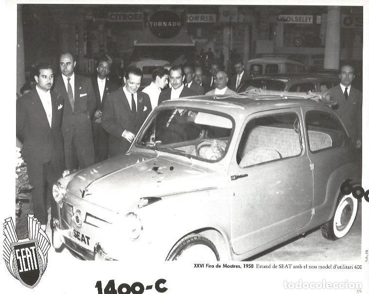 Otros art&iacute;culos de coleccionismo en papel: LAMINA V02510: XXVI Fira de Mostres 1958. Estand de Seat con el nuevo 600 - Varios