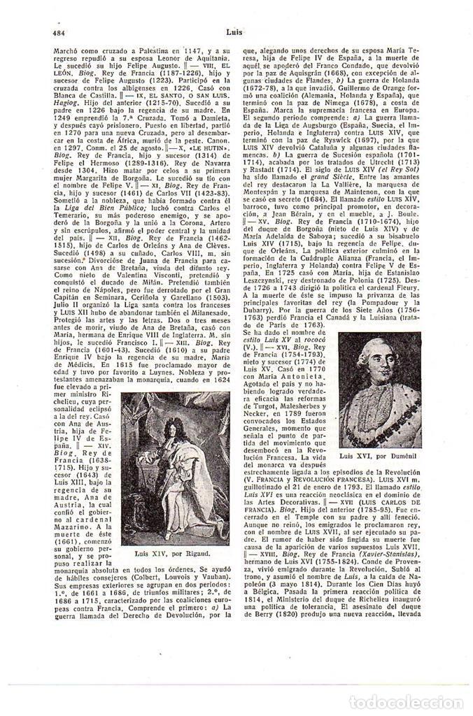 Sammelleidenschaft Andere Papierartikel: LAMINA 28600: Luis XIV, por Rigaud y Luis XVI, por Dumenil - VVAA