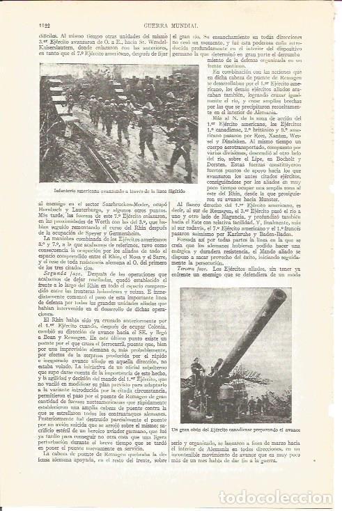Otros art&iacute;culos de coleccionismo en papel: LAMINA V04047: Infanteria americana en la linea Sigfrido y gran obus canadiense - Varios