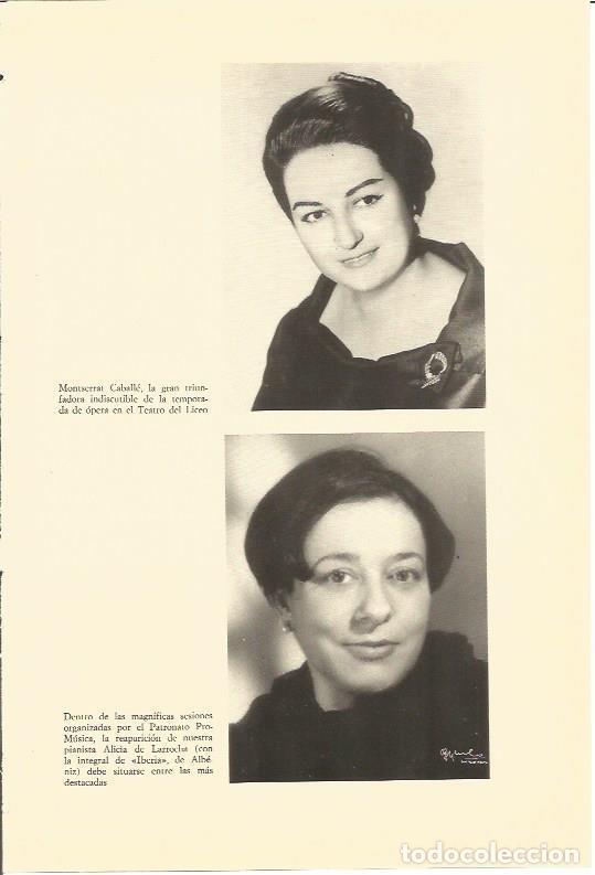 Otros art&iacute;culos de coleccionismo en papel: LAMINA V02975: Montserrat Caballe y Alicia de Larrocha - Varios