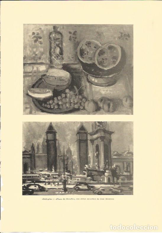 Otros art&iacute;culos de coleccionismo en papel: LAMINA V02942: Bodegon y Plaza de Espa&ntilde;a por J. Mompou - Varios