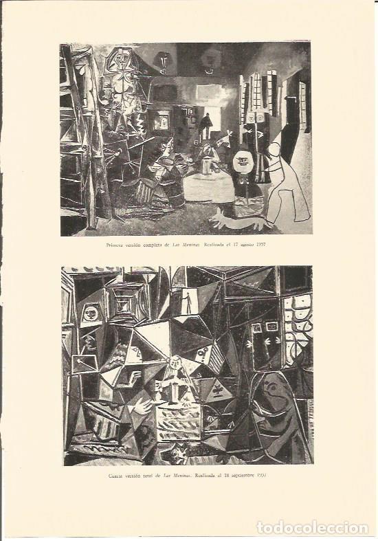 Otros art&iacute;culos de coleccionismo en papel: LAMINA V03051: Primera y cuarta version de Las Meninas por Picasso - Varios