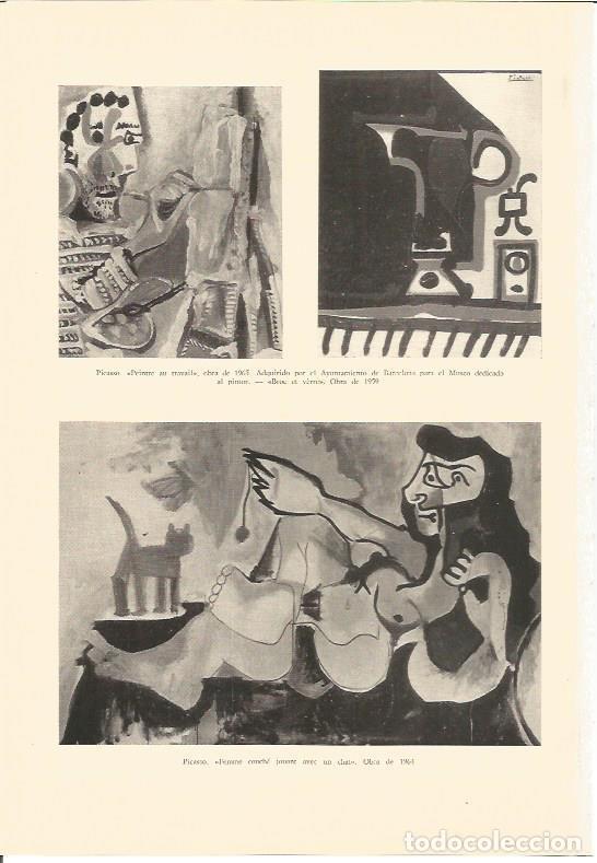 Otros art&iacute;culos de coleccionismo en papel: LAMINA V03061: Peintre au travall y Femme couche jouant avec un chat por Picasso - Varios