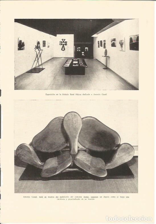 Otros art&iacute;culos de coleccionismo en papel: LAMINA V03059: Sofa de madera por A. Gaudi, Casa Batllo - Varios