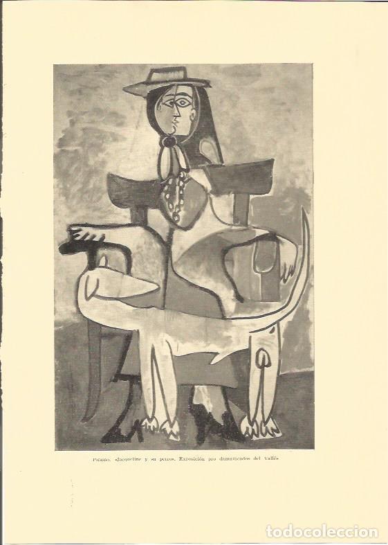 Otros art&iacute;culos de coleccionismo en papel: LAMINA V02997: Jaquelines y su perro por Picasso - Varios