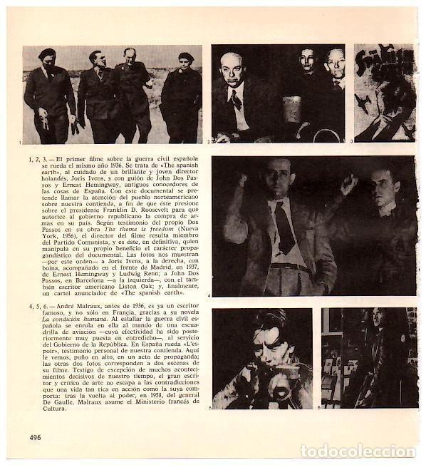 Otros art&iacute;culos de coleccionismo en papel: LAMINA 28375: John Ivens en el frente de Madrid, E. Hemingway y L. Renn y A. Malraux - Jose Luis Vil
