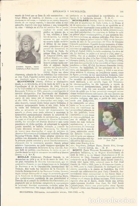 Otros art&iacute;culos de coleccionismo en papel: LAMINA V05224: Blaise Cendrars y Sofia Loren - Varios