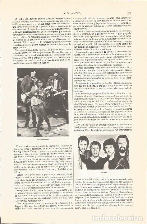 Otros art&iacute;culos de coleccionismo en papel: LAMINA V04884: Rolling Stones y The Who - Varios