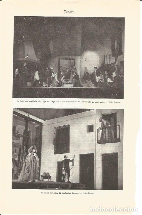 Otros art&iacute;culos de coleccionismo en papel: LAMINA V03181: La bella malmaridada de Lope de Vega y la dama del alba de A. Casona - Varios