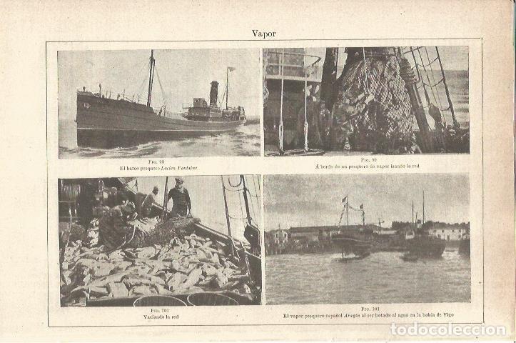Otros art&iacute;culos de coleccionismo en papel: LAMINA V06049: Barcos pesqueros de vapor - Varios