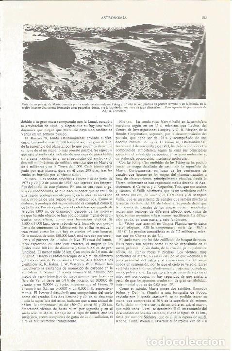 Otros art&iacute;culos de coleccionismo en papel: LAMINA V06085: Vista de Marte enviada por la sonda Viking - Varios