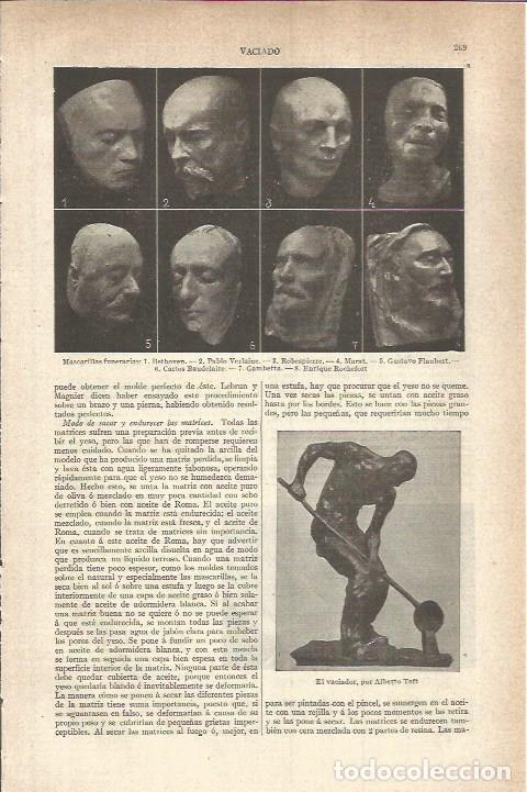 Otros art&iacute;culos de coleccionismo en papel: LAMINA V05771: Mascarillas funerarias de Beethoven, Robespierr y Marat - Varios