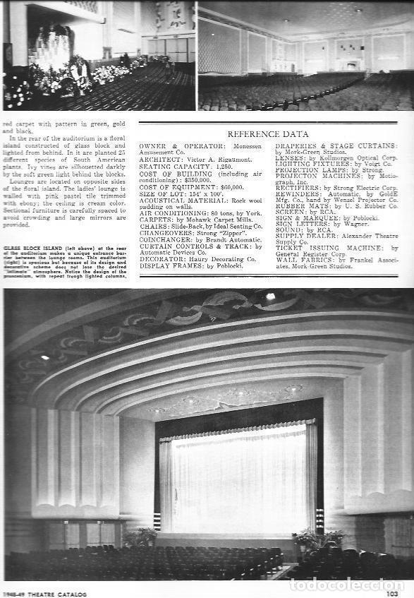 Sammelleidenschaft Andere Papierartikel: LAMINA 29286: Datos tecnicos The Vogue en Pittsburg, California - Paul J. Greenhalgh