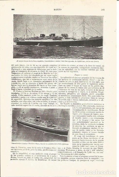 Otros art&iacute;culos de coleccionismo en papel: LAMINA V05108: Trasatlantico Cabo San Agustin y Chichiba-Maru - Varios