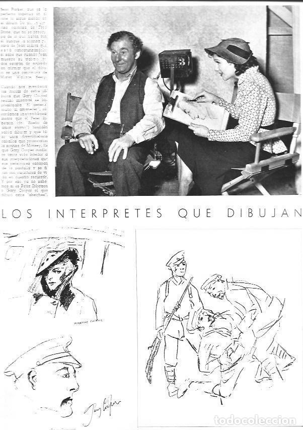 Otros art&iacute;culos de coleccionismo en papel: LAMINA 29981: Dibujos de Gary Cooper y Madeleinde Carroll - VVAA