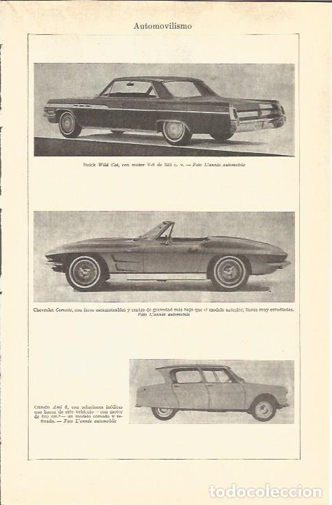 Otros art&iacute;culos de coleccionismo en papel: LAMINA V05189: Buick Wild Cat y Chevrolet Corvette - Varios